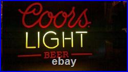 Sweet Vintage 1985 Coors Light Beer Neo Neon Light Up Sign Golden Colorado Sweet Vintage 1985 Coors Light Beer Neo Neon Light Up Sign Golden Colorado