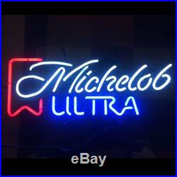 Sweet Vintage Michelob Ultra Real Glass Beer Bar Pub Decor Neon Light Signs19x15