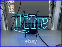 TESTED Vintage Miller Lite Neon Light Up Sign, 17x13 (FREE S&H)