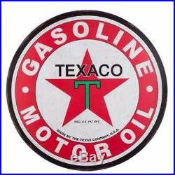 TEXACO GAS Large 30'' Metal Petroleum Signs Vintage Style Fire Chief MAN CAVE