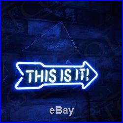 THIS IS IT Night Club Neon Pub Sign Light Beer Vintage Man Cave Canteen