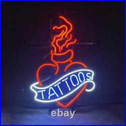 Tattoos Neon Signs Light Vintage Bar Wall Artwork Glass Free Expedited Shipping