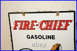 Texaco Fire Chief Gasoline Oil Porcelain Enamel Signs Gas Pump Vintage Style