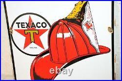 Texaco Fire Chief Gasoline Oil Porcelain Enamel Signs Gas Pump Vintage Style