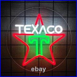 Texaco LED Neon Sign 22x22 Light Man Cave Beer Bar Vintage Wall Decor Texaco LED Neon Sign 22x22 Light Man Cave Beer Bar Vintage Wall Decor