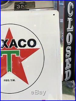 Texaco Tires Sales Service Gas Oil Sign Vintage Style Garage Man Cave Porcelain