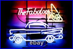 The Fabulous 50's Car Vintage Auto Garage 24x20 Lamp Neon Light Sign Decor
