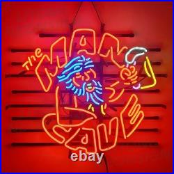 The Man Cave Cheer Beer Vintage Neon Light Sign Bar Pub Cave Wall Decor 24x20