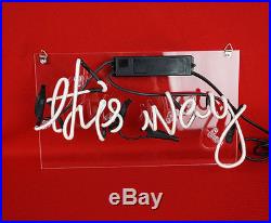 This Way Artwork Store Beer Bar Home Handcrafted Vintage Neon Light Sign TN049