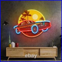 Tropical Vintage Car prinetd LED Neon Sign Business Shop Wall Hanging UV Sign Tropical Vintage Car prinetd LED Neon Sign Business Shop Wall Hanging UV Sign