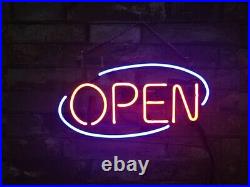 US STOCK Red Open Light Decor Vintage Game Room Visual Neon Light Sign 17x10