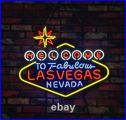 US STOCK Welcome to Lasvegas Nevada 24x20 Vintage Style Neon Beer Sign Wall