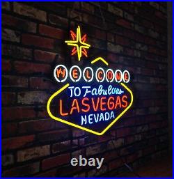 US STOCK Welcome to Lasvegas Nevada 24x20 Vintage Style Neon Beer Sign Wall