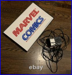VINTAGE 1987 MARVEL COMICS COMIC BOOK STORE NEON DISPLAY SIGN AUTHENTIC RARE 80s