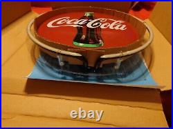 VINTAGE 1990 METAL COCA-COLA NEON LIGHT SIGN 14 in DIAMETER 11 1/2 in BUTTON#877