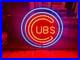 VINTAGE_2000_19x19_Chicago_Cubs_REAL_Neon_Sign_Light_Pub_Glass_Mlb_Baseball_01_by