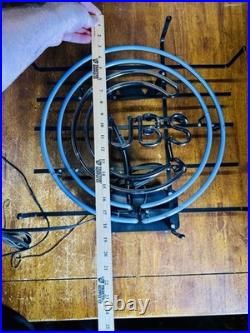 VINTAGE 2000 19x19 Chicago Cubs REAL Neon Sign Light Pub Glass Mlb Baseball