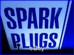 Vintage Ac Spark Plug Lighted Clock Sign General Motors Neon Clock Sign Camaro