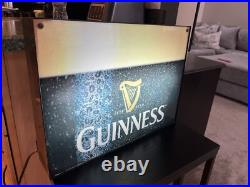 VINTAGE GUINNESS PINT BEER BAR NEON SIGN LIGHT BOX RARE EUC. Works