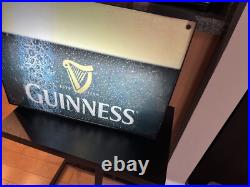VINTAGE GUINNESS PINT BEER BAR NEON SIGN LIGHT BOX RARE EUC. Works