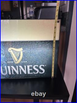 VINTAGE GUINNESS PINT BEER BAR NEON SIGN LIGHT BOX RARE EUC. Works