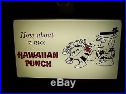 VINTAGE HAWAIIAN PUNCH SIGN Light PUNCHY Soda Pop Drink Beverage Ad Neon Hawaii