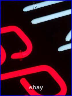 VINTAGE KING COBRA BEER NEON BAR LIGHT 19 x 12 BREWERY MANCAVE ANHEUISER BUSCH