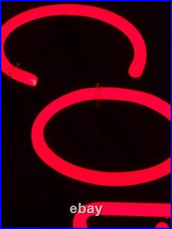 VINTAGE KING COBRA BEER NEON BAR LIGHT 19 x 12 BREWERY MANCAVE ANHEUISER BUSCH