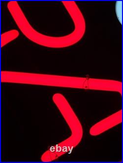 VINTAGE KING COBRA BEER NEON BAR LIGHT 19 x 12 BREWERY MANCAVE ANHEUISER BUSCH