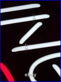 VINTAGE KING COBRA BEER NEON BAR LIGHT 19 x 12 BREWERY MANCAVE ANHEUISER BUSCH