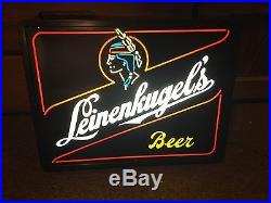 Vintage Leinenkugels Indian Maiden Neo Neon Beer Sign Rare Chippewa Falls, Wi