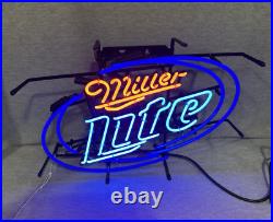 VINTAGE MILLER LITE Neon Light Up Bar Sign Wall Mounted VINTAGE MILLER LITE Neon Light Up Bar Sign Wall Mounted