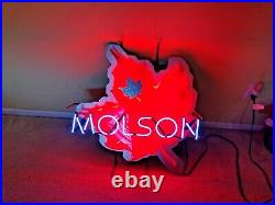 VINTAGE MOLSON NEON LIGHT UP SIGN With JOHN MOLSON SIGNATURE (RARE)
