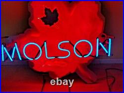 VINTAGE MOLSON NEON LIGHT UP SIGN With JOHN MOLSON SIGNATURE (RARE)