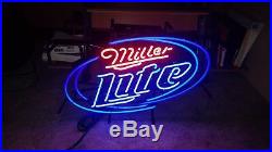 VINTAGE Miller Lite Beer Bar Neon Light Sign