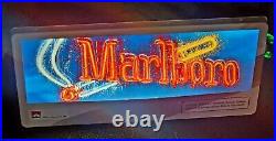 VINTAGE NEW MARLBORO CIGARETTES 14x7X3 LIGHTED SIGN SMOKE WALL BAR TABLE NOS VINTAGE NEW MARLBORO CIGARETTES 14x7X3 LIGHTED SIGN SMOKE WALL BAR TABLE NOS