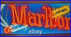 VINTAGE NEW MARLBORO CIGARETTES 14x7X3 LIGHTED SIGN SMOKE WALL BAR TABLE NOS VINTAGE NEW MARLBORO CIGARETTES 14x7X3 LIGHTED SIGN SMOKE WALL BAR TABLE NOS