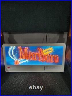 VINTAGE NEW MARLBORO CIGARETTES 14x7X3 LIGHTED SIGN SMOKE WALL BAR TABLE NOS VINTAGE NEW MARLBORO CIGARETTES 14x7X3 LIGHTED SIGN SMOKE WALL BAR TABLE NOS