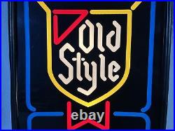 VINTAGE OLD STYLE BEER FAUX NEON LIGHT UP SIGN 14x 22 AWESOME BAR MAN CAVE VINTAGE OLD STYLE BEER FAUX NEON LIGHT UP SIGN 14x 22 AWESOME BAR MAN CAVE