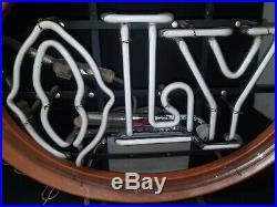 VINTAGE OLY Olympic NEON LIGHTED BEER SIGN IN EXCELLENT CONDITION BEER LIGHT