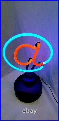 VINTAGE REAL NEON gas 1990s 2 color Flying @ a Gas garage CPU Sign + 1 foot