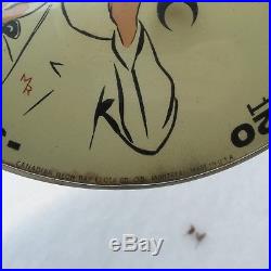 VINTAGE c. 1940 CANADIAN NEON-RAY MOUNT ROYAL ICE CREAM BUBBLEGLASS THERMOMETER