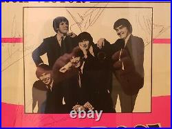 VTG 1960'S British Invasion Band Liverpool Five Signed Poster RCA Victor Pop Art
