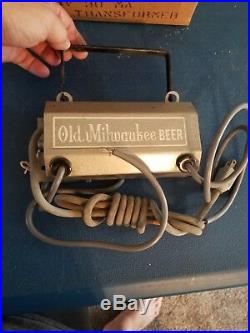 (VTG) 1960s old Milwauee beer franceformer & Box Neon beer Sign France co 3000 v