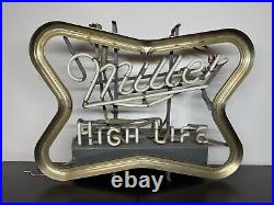 VTG 1976 Miller High Life Neon Gas Tube Flash Sign 21×17 Lrg Rare Beer Bar Pub VTG 1976 Miller High Life Neon Gas Tube Flash Sign 21×17 Lrg Rare Beer Bar Pub