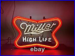 VTG 1976 Miller High Life Neon Gas Tube Flash Sign 21×17 Lrg Rare Beer Bar Pub VTG 1976 Miller High Life Neon Gas Tube Flash Sign 21×17 Lrg Rare Beer Bar Pub