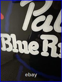 VTG 1980s Pabst Blue Ribbon PBR Beer On Tap Neo Neon Light Up Sign Game Room Bar