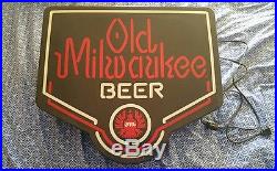 Vtg 1982 Jos Schlitz Old Milwaukee Beer Sign Light Neon Looking Near Spotless