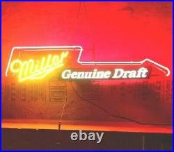 VTG 1991 Miller Genuine Draft lighted neon Sign, Bar light Mancave, Guitar Light