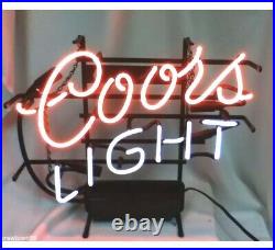 VTG 1999 Coors Light beer sign neon lighted bar signs brewing Coor's Man Cave